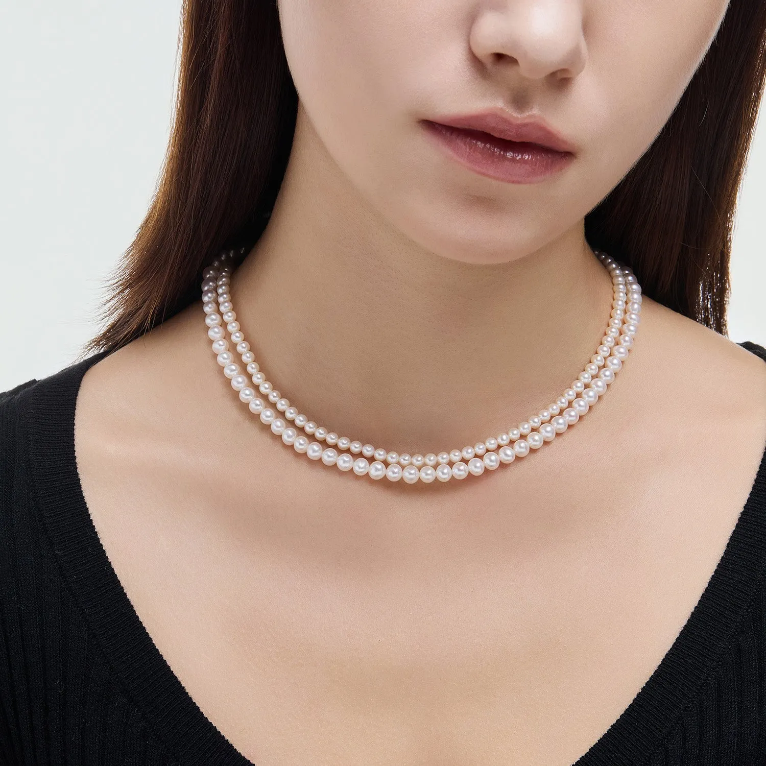 Signature. D Gold Pearl Necklace JDRNR4F846W (5mm)