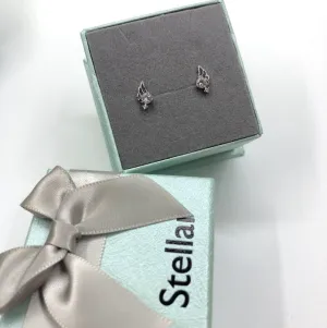 Silver CZ Angel Wing Stud