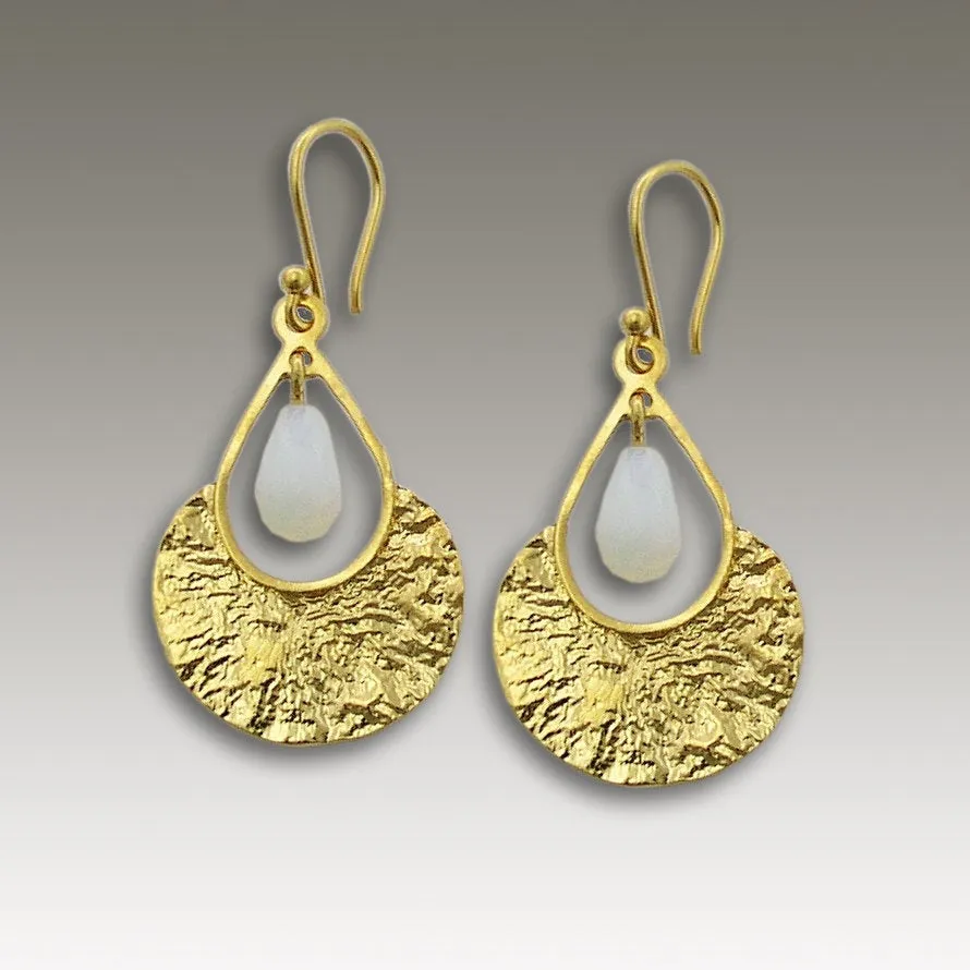 Silver Etched Dangle Earrings - That Moment.