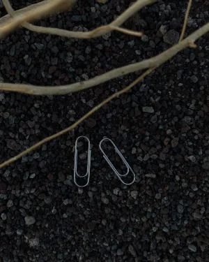 Silver Paperclip Earrings