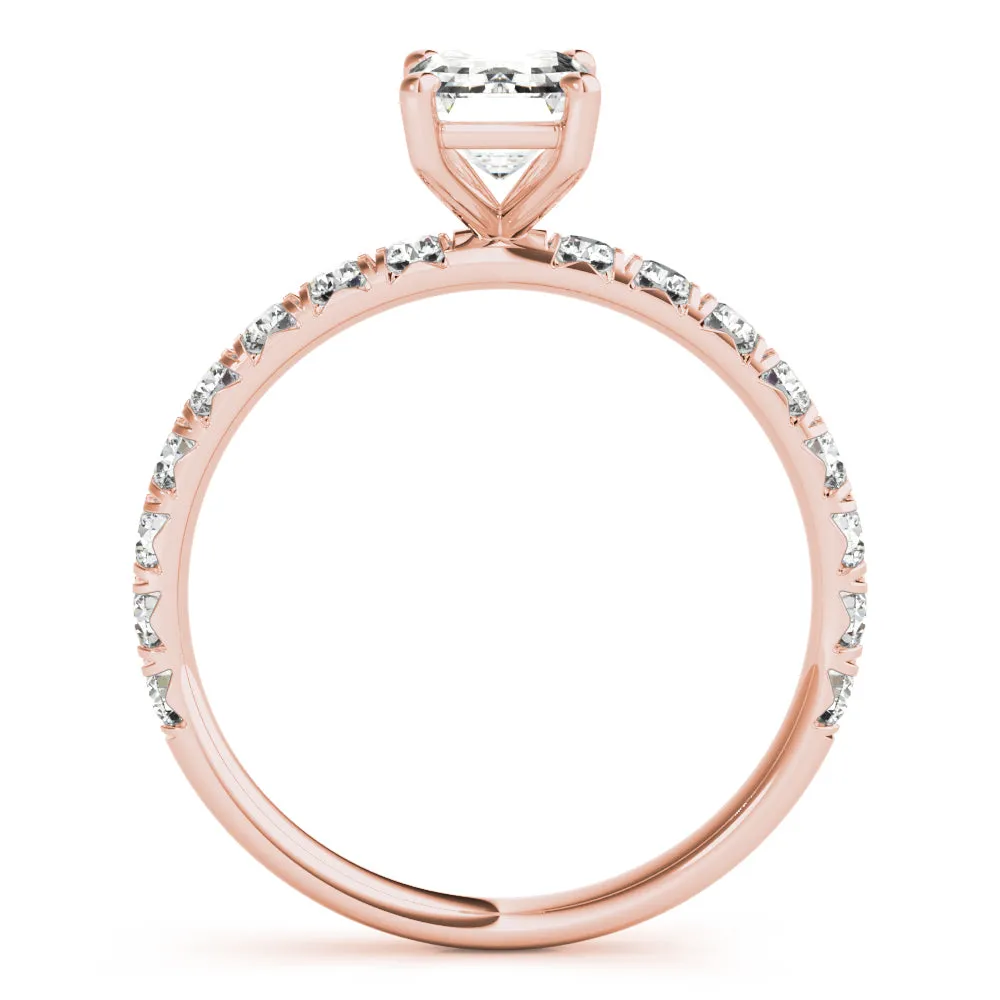 Single Row For Emerald Cut Center - TN51149-E