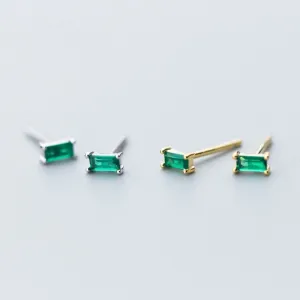 Small Emerald Green Studs Earrings-EOS002