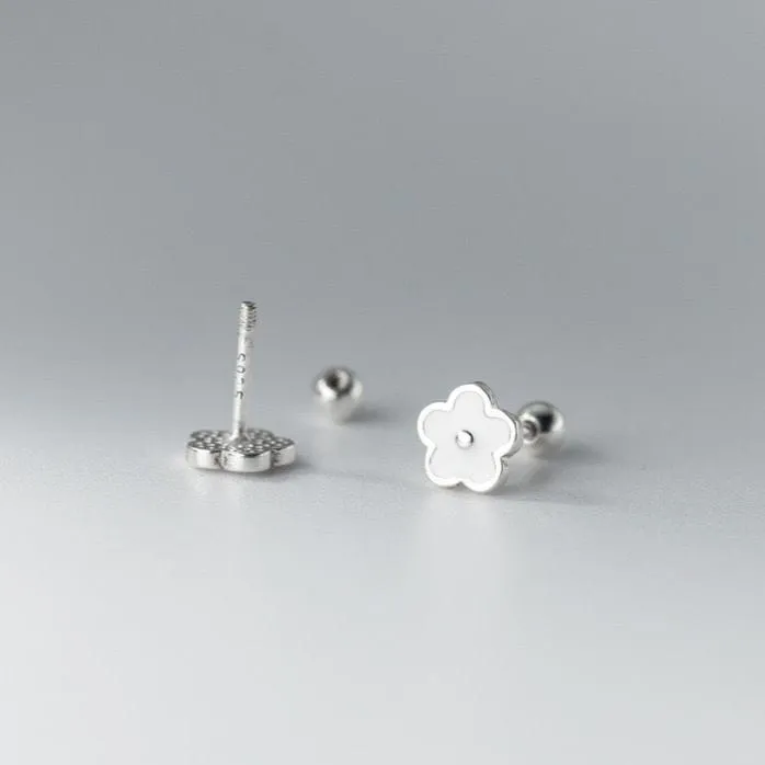 Small flower Screw back Studs Earrings - ESB029