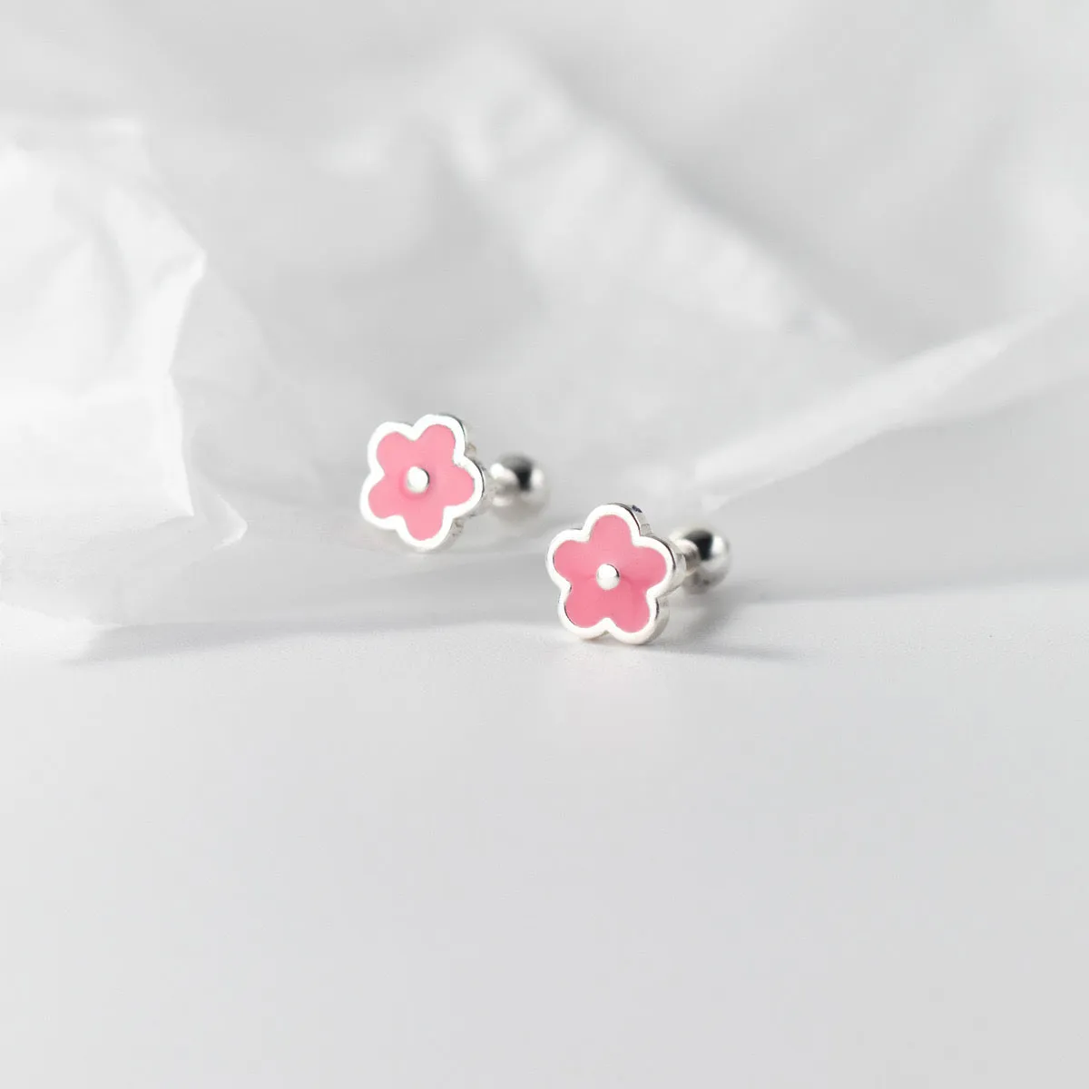 Small flower Screw back Studs Earrings - ESB029