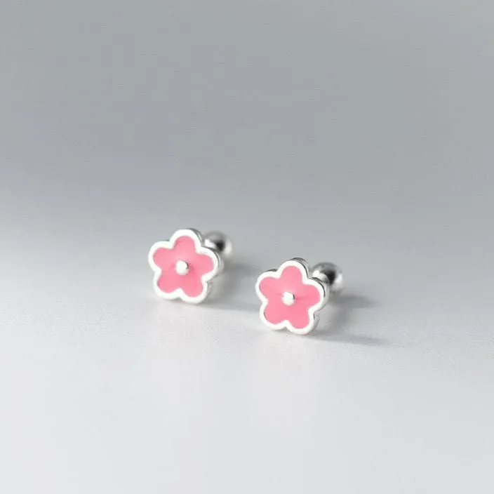 Small flower Screw back Studs Earrings - ESB029