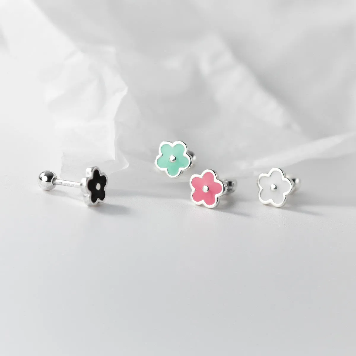 Small flower Screw back Studs Earrings - ESB029