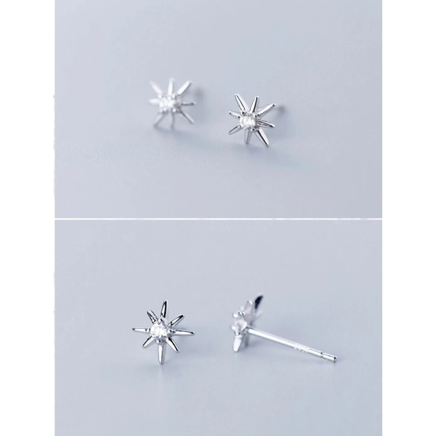 Small Star Stud Earrings - ECZ007