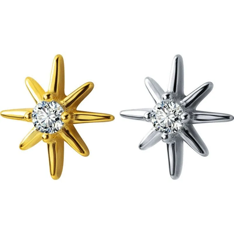 Small Star Stud Earrings - ECZ007
