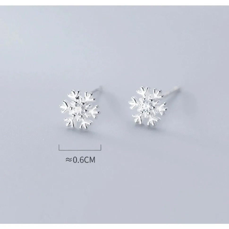 Snow Flaker Stud Earrings-SS047