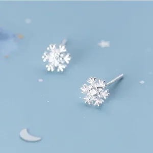 Snow Flaker Stud Earrings-SS047