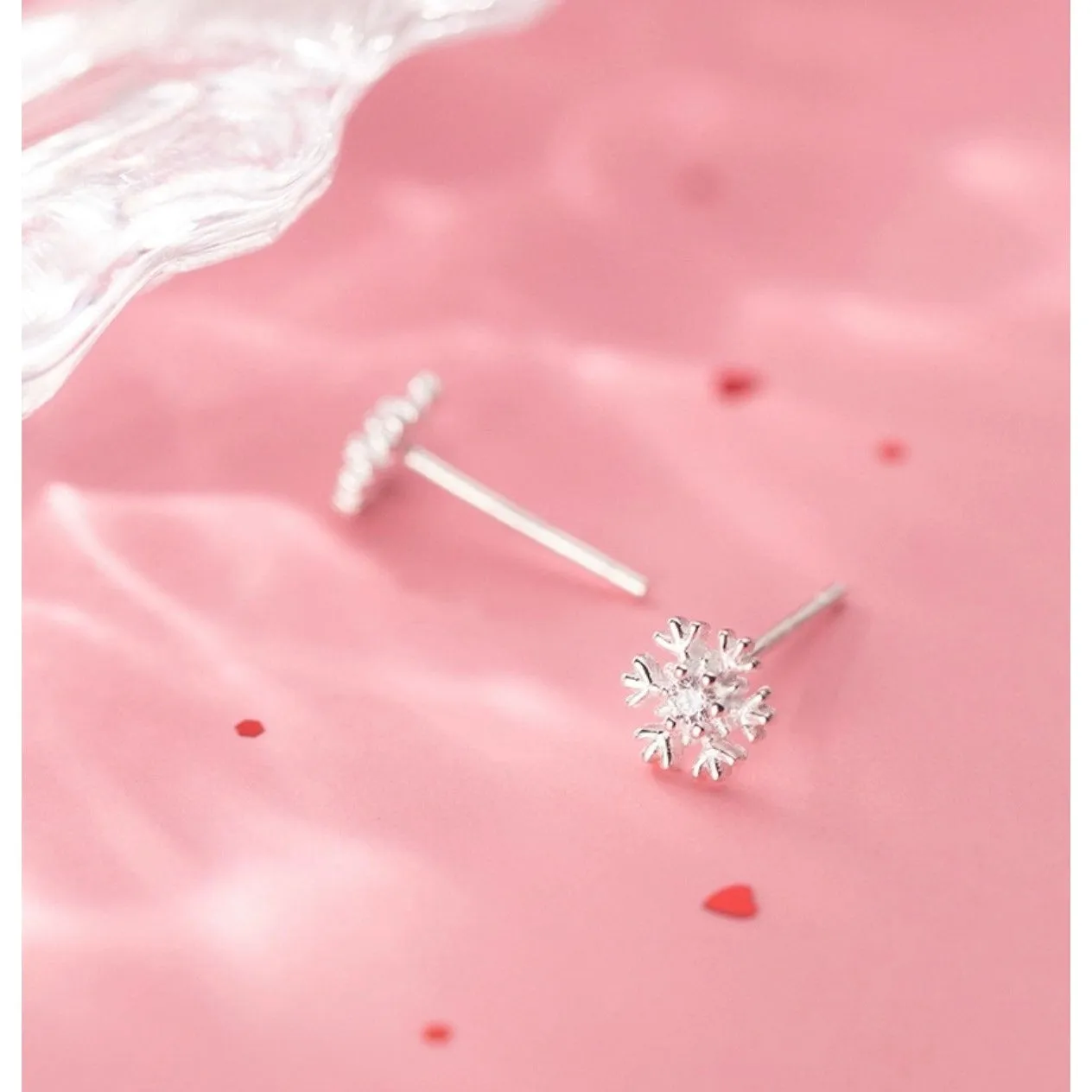 Snow Flaker Stud Earrings-SS047