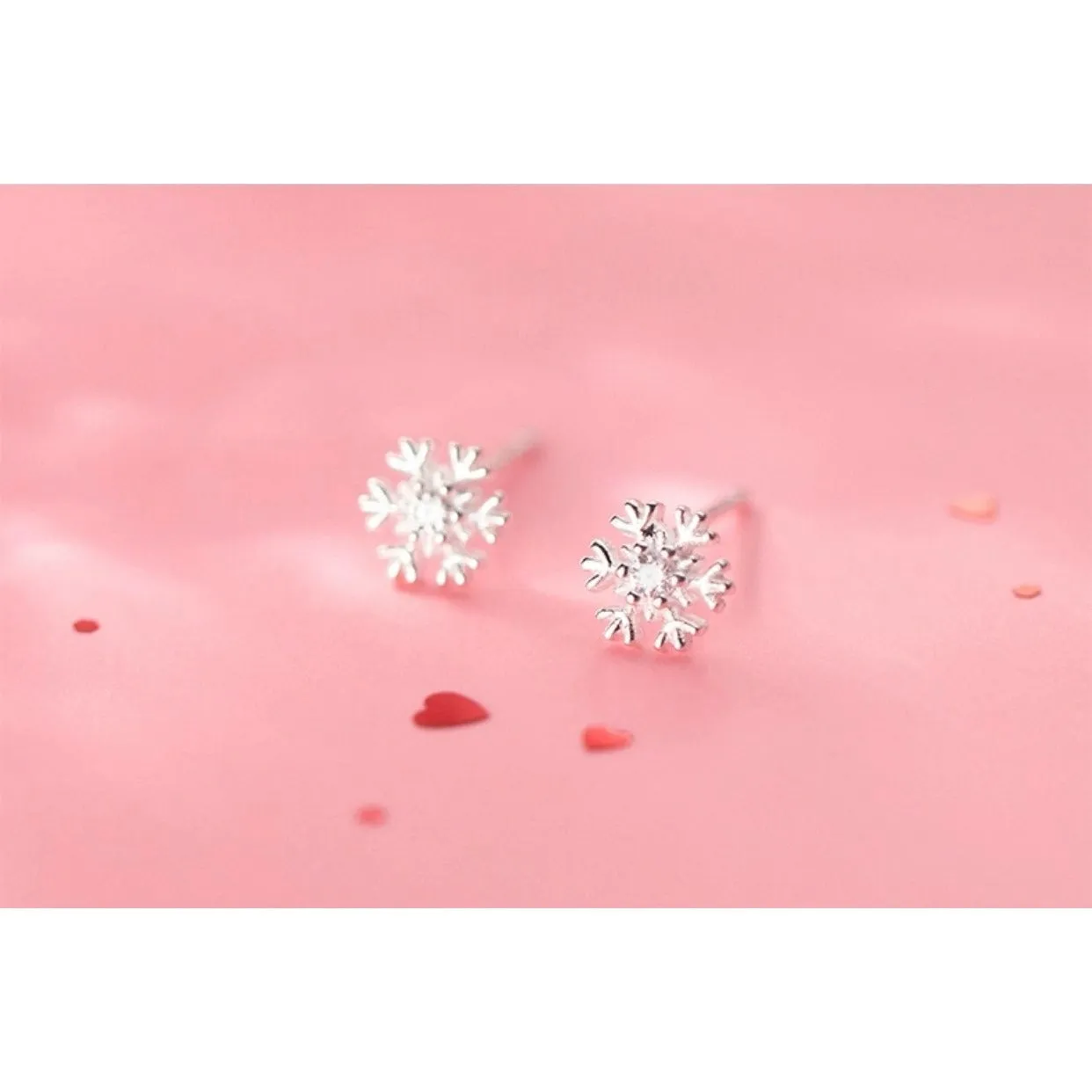 Snow Flaker Stud Earrings-SS047
