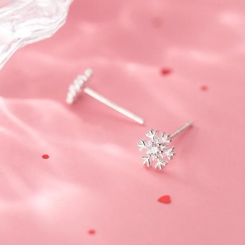 Snow Flaker Stud Earrings-SS047