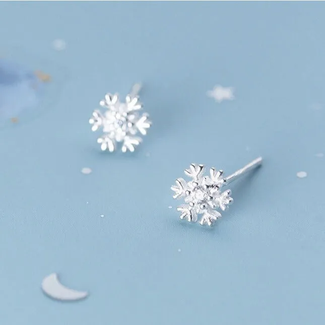 Snow Flaker Stud Earrings-SS047