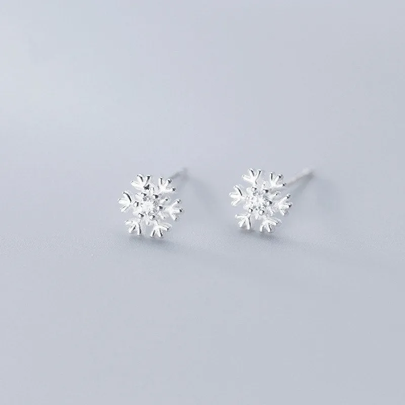 Snow Flaker Stud Earrings-SS047