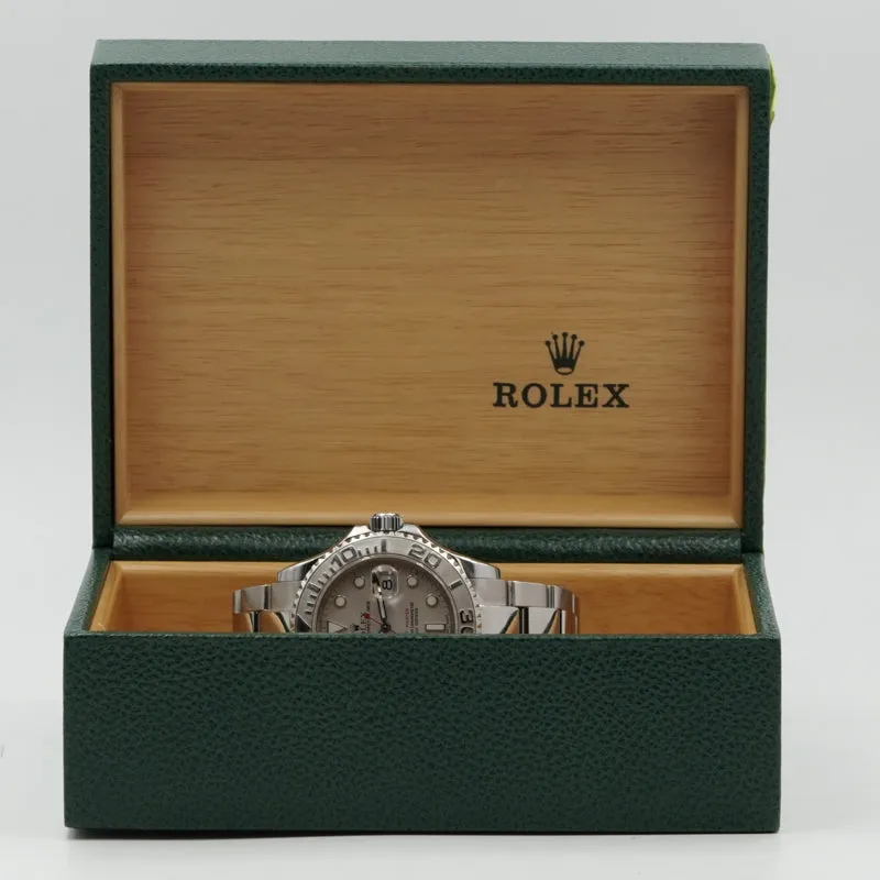 SOLD - 10/4/24 - Rolex Yachtmaster 16622 w. Box 2004 Platinum Dial & Bezel 40mm