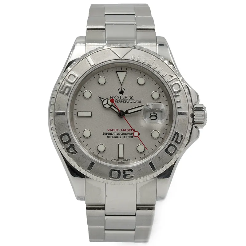 SOLD - 10/4/24 - Rolex Yachtmaster 16622 w. Box 2004 Platinum Dial & Bezel 40mm
