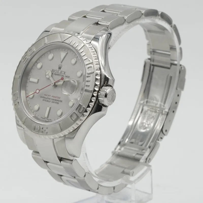 SOLD - 10/4/24 - Rolex Yachtmaster 16622 w. Box 2004 Platinum Dial & Bezel 40mm