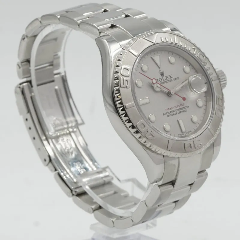SOLD - 10/4/24 - Rolex Yachtmaster 16622 w. Box 2004 Platinum Dial & Bezel 40mm