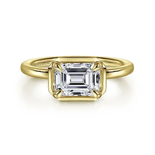 Solitaire Bezel & Prong Set Engagement Ring Mounting