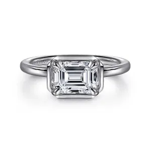 Solitaire Bezel & Prong Set Engagement Ring Mounting