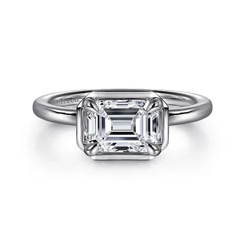 Solitaire Bezel & Prong Set Engagement Ring Mounting