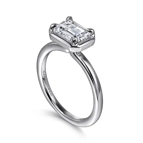 Solitaire Bezel & Prong Set Engagement Ring Mounting