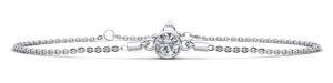 Solitaire Brilliant Round Diamond Adjustable Diamond Bracelet with 0.50 ct.(finished) 5mm