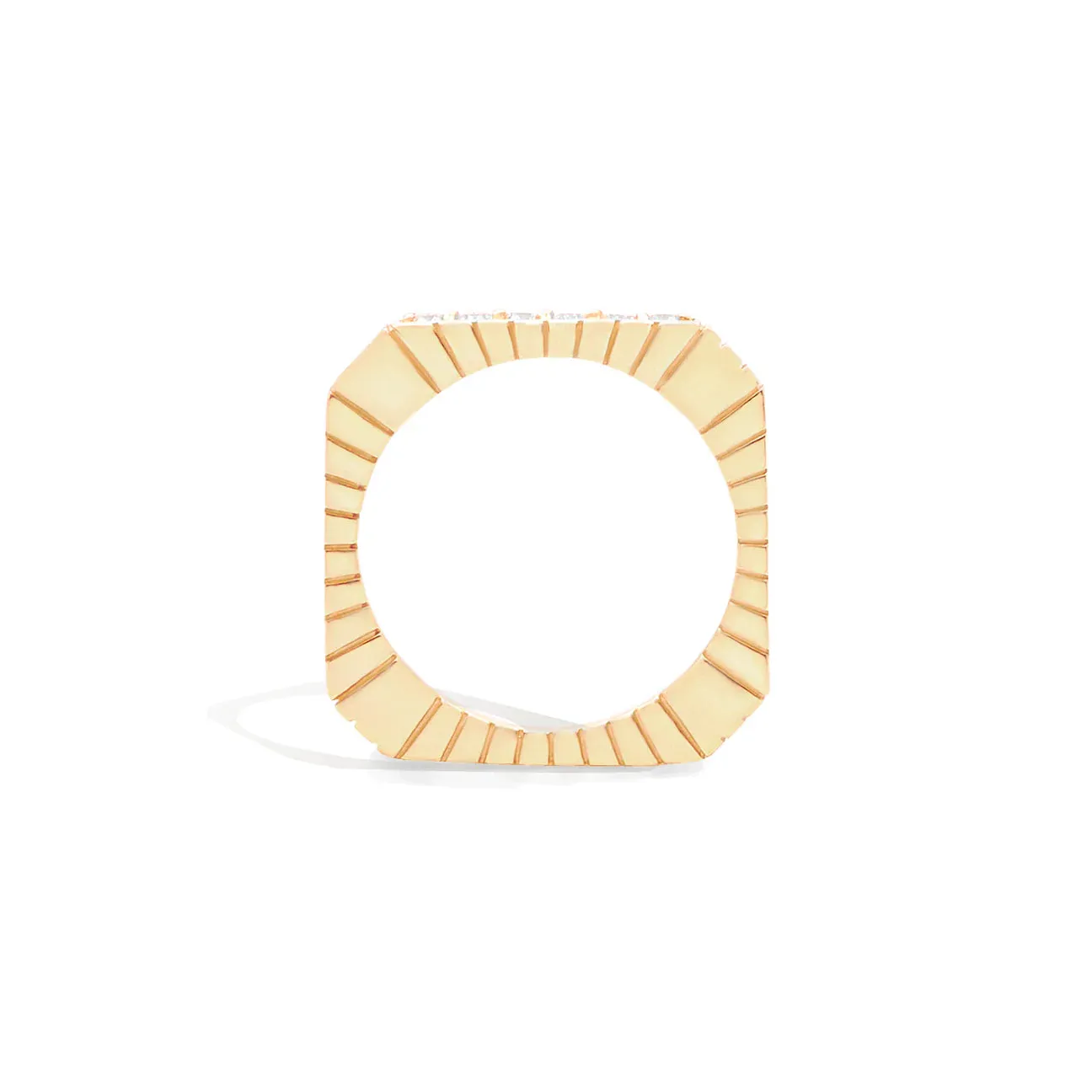 Spark Side Stone Etched Ring