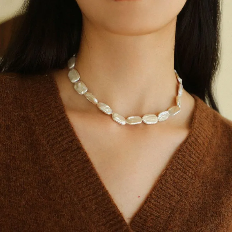 Special Shaped Baroque Pearls Collarbone Necklace