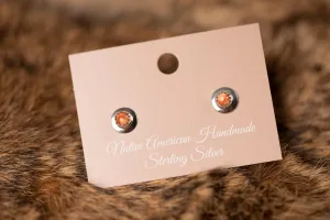 Spiny Oyster Earrings with Sterling Silver Back