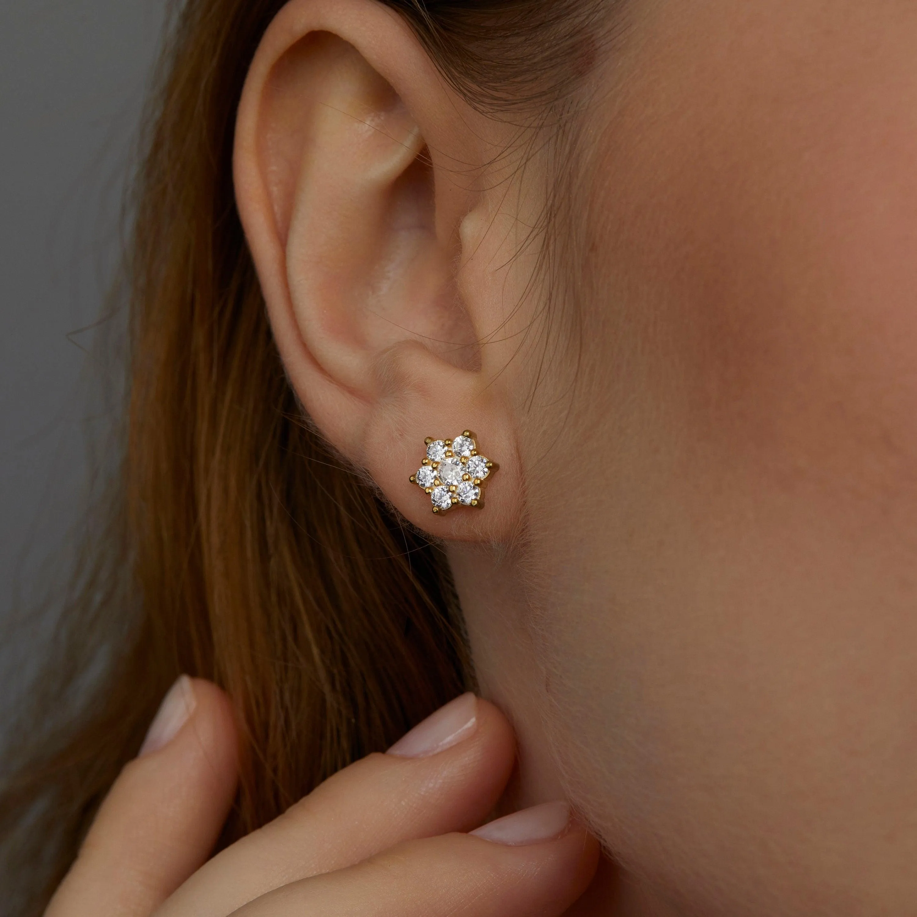 Star of David Earrings - 18K Gold Vermeil