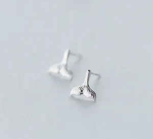 Sterling Silver Earrings - Koru Tattoo Whale Tail
