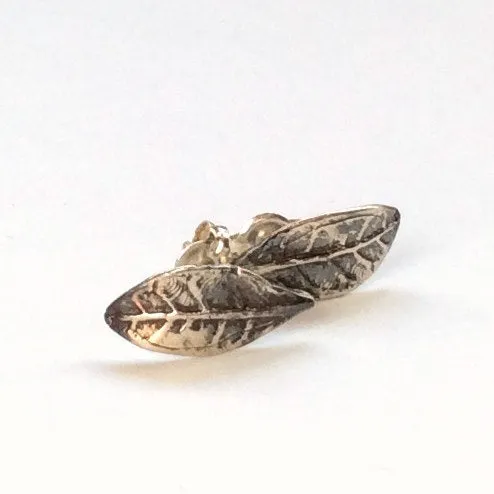 Sterling Silver Leaf Studs - Petit.
