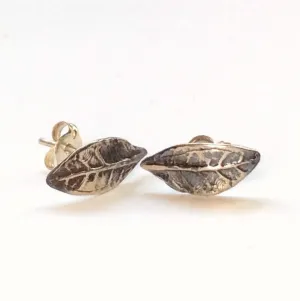 Sterling Silver Leaf Studs - Petit.