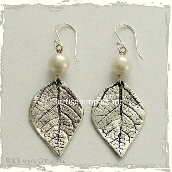 Sterling Silver Leaf Studs - Petit.