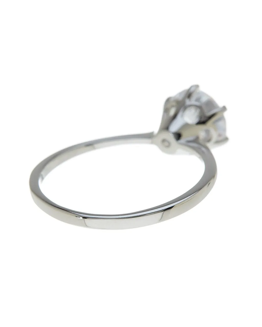Sterling Silver Solitaire Cubic Zirconia Promise Ring