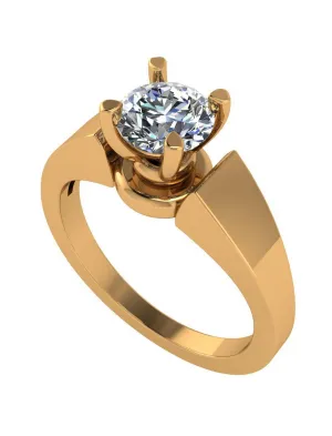 Sterling Silver Solitaire Ring