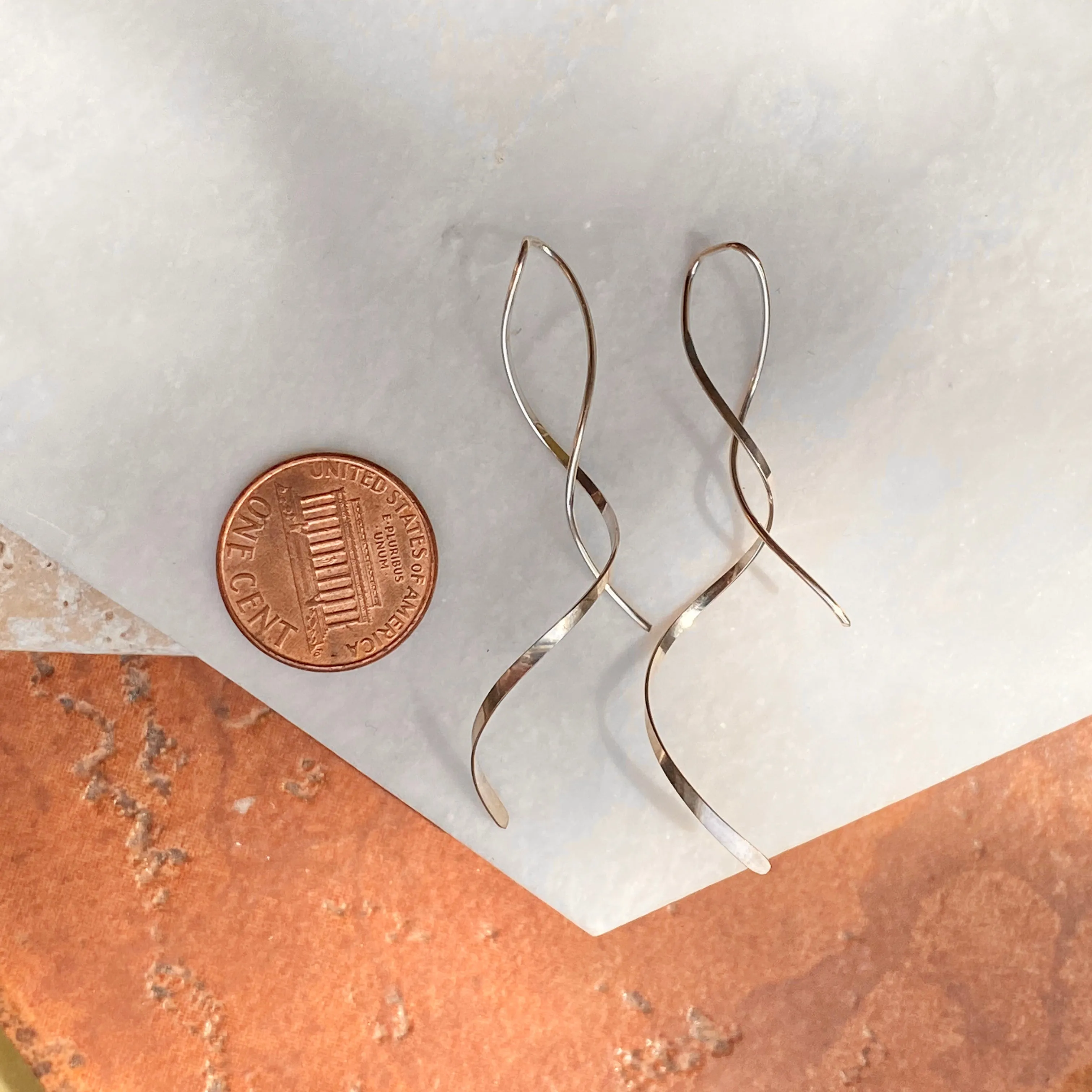 Sterling Silver Twisted Threader Ear Wire Earrings