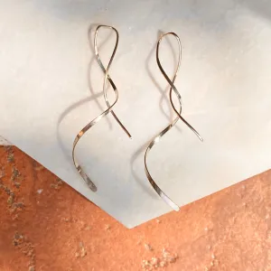 Sterling Silver Twisted Threader Ear Wire Earrings