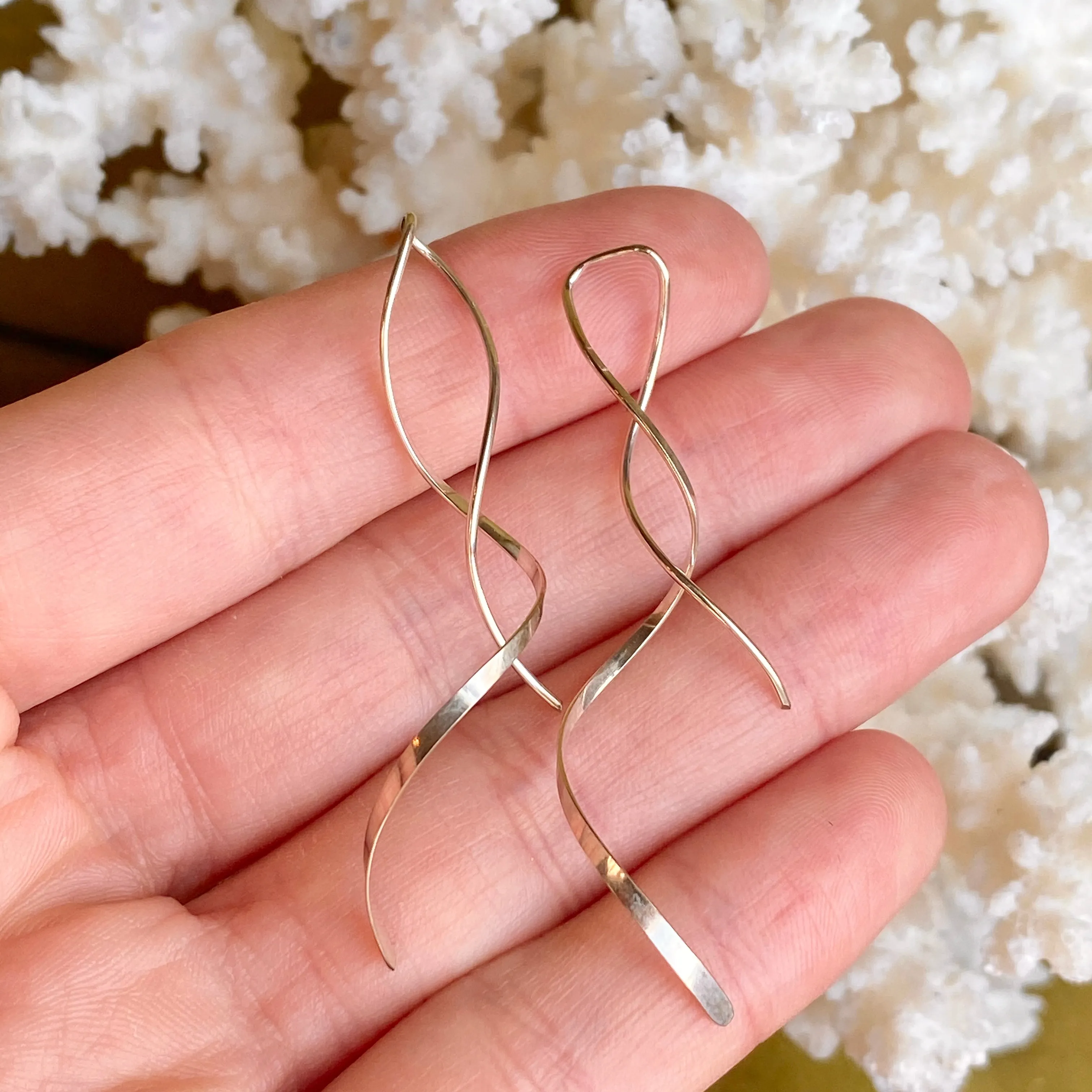 Sterling Silver Twisted Threader Ear Wire Earrings