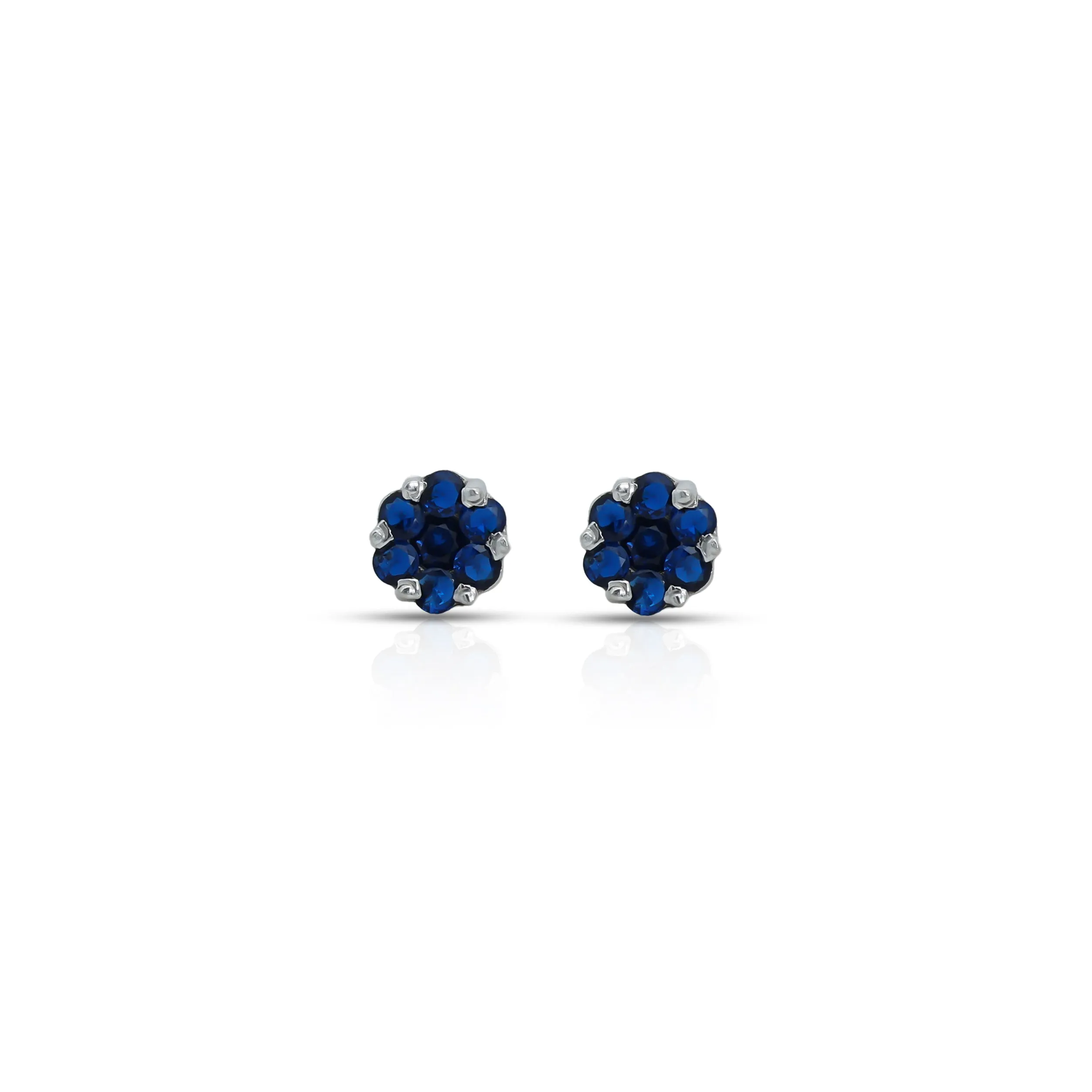 Stylish Silver Earrings with Blue Stone