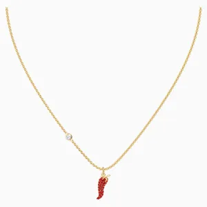 Swarovski,Lisabel Pepper Pendant, Red, Gold-Tone,One Size