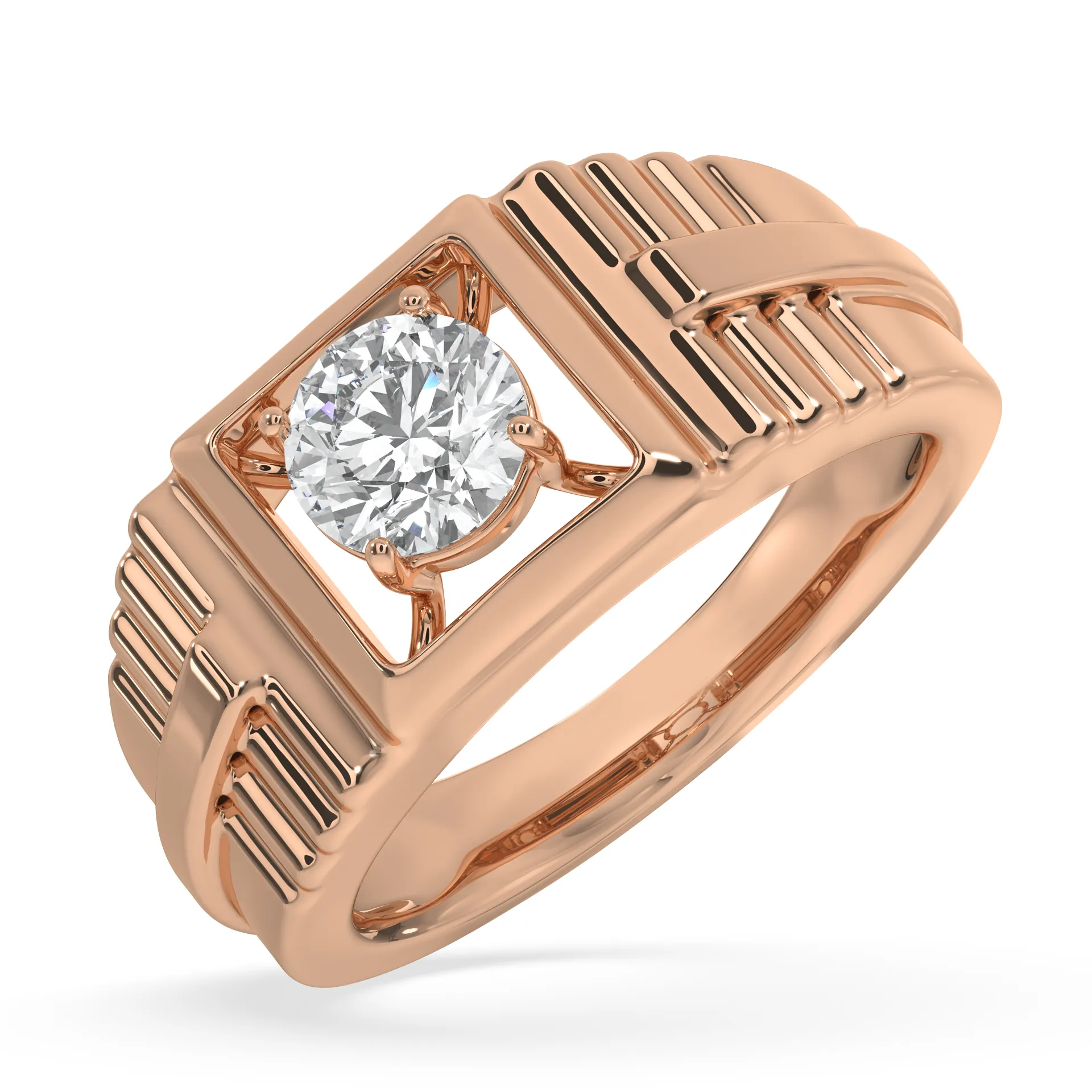 SY Women's Ring in Gold, Prong Solitaire Ring