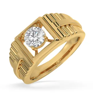 SY Women's Ring in Gold, Prong Solitaire Ring
