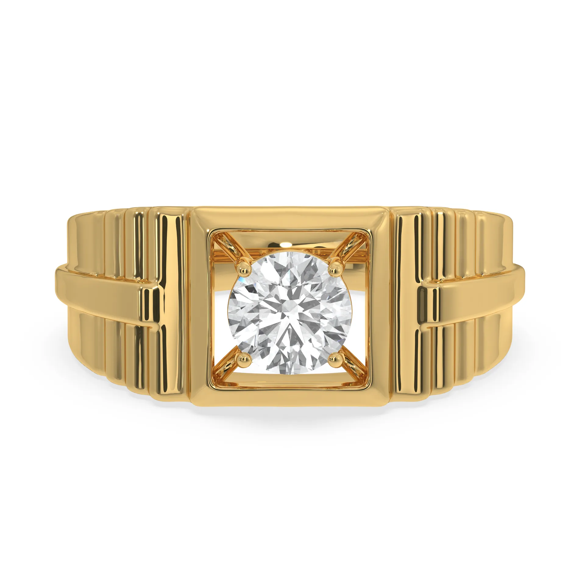 SY Women's Ring in Gold, Prong Solitaire Ring