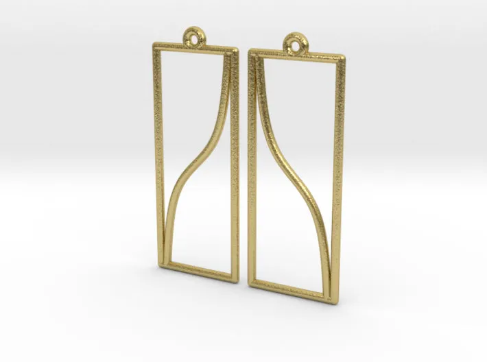 Tangent Function Earrings (Metal)