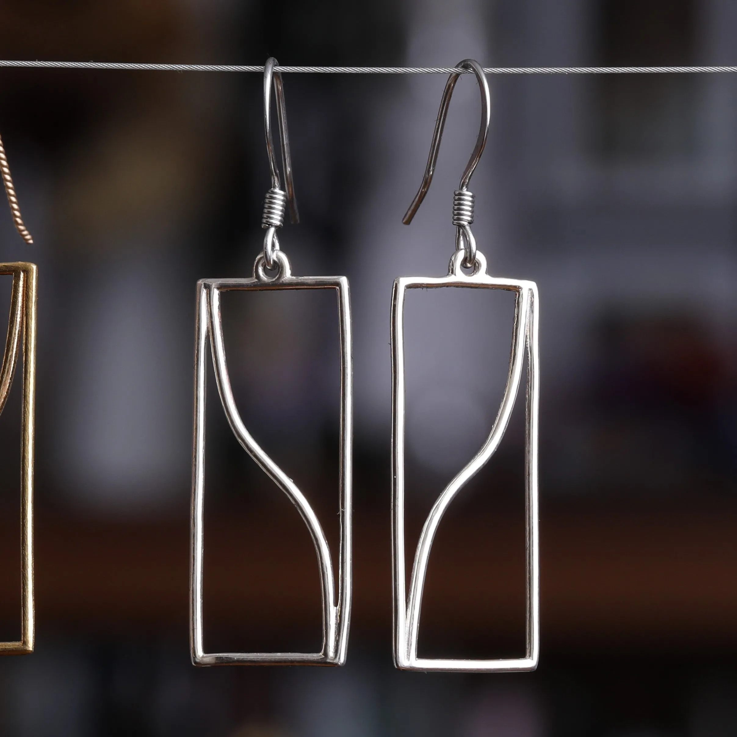 Tangent Function Earrings (Metal)