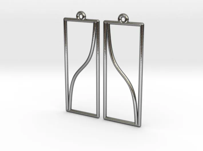 Tangent Function Earrings (Metal)
