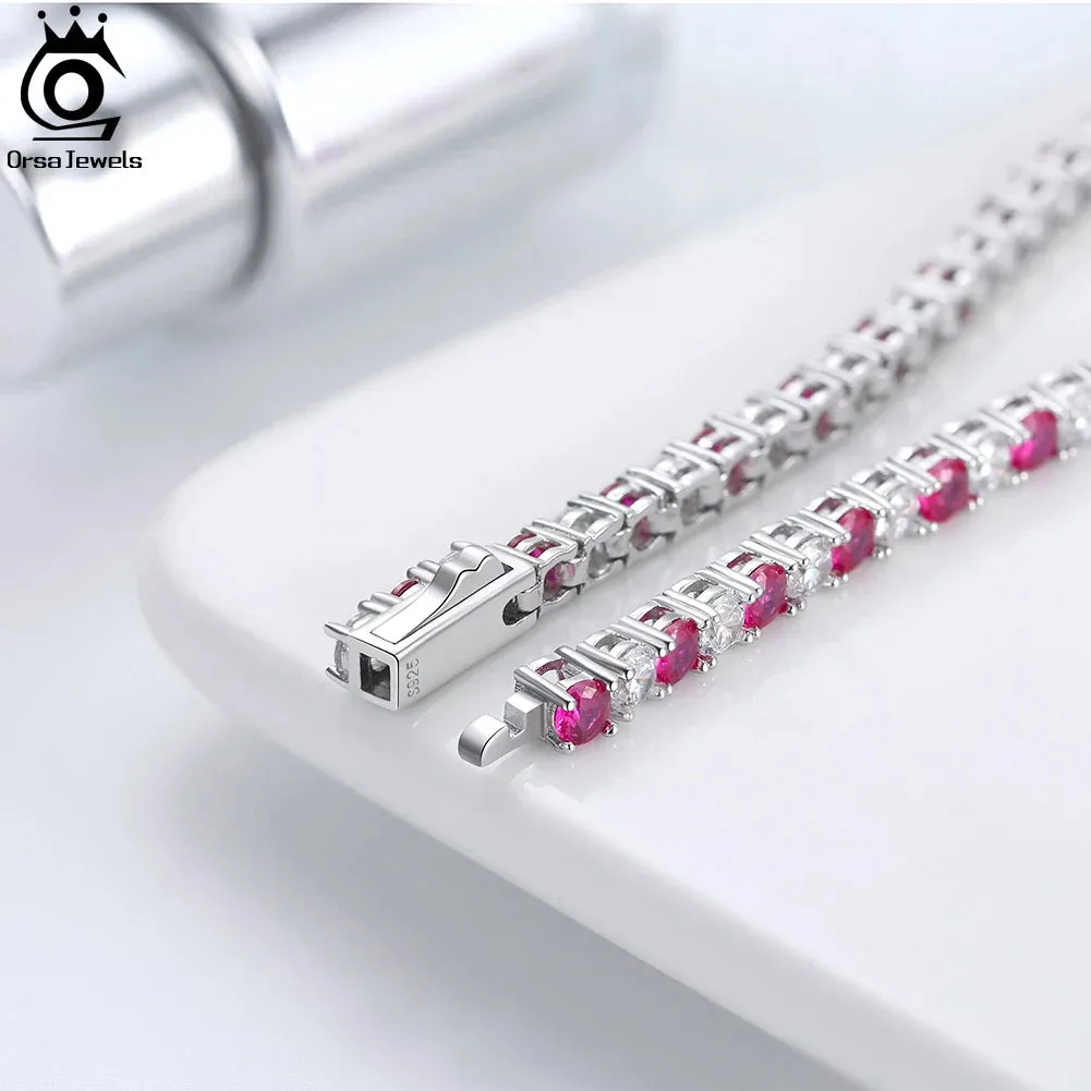 Tennis Bracelet 925 Sterling Silver 3.0mm  Women's Chain Bracelet